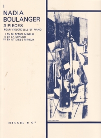 Boulanger 3 Pieces No 1 Ebmin Cello & Piano Sheet Music Songbook