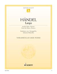 Handel Largo (xerxes) Cello Sheet Music Songbook
