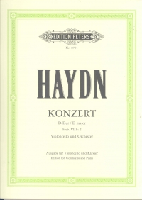 Haydn Concerto D Hob Viib/2 Cello & Pf Urtext Sheet Music Songbook