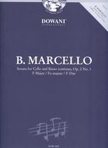 Marcello Sonata Op2 No 1 F Book & Cd Cello Sheet Music Songbook