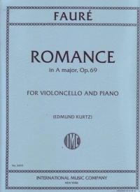 Faure Romance A Op69 Cello & Piano Sheet Music Songbook