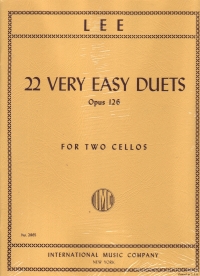 Lee Very Easy Duets Op126 2 Cellos Sheet Music Songbook