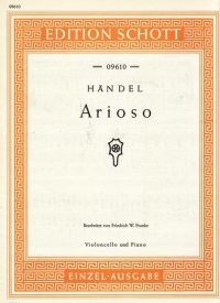 Handel Arioso Cello & Piano Sheet Music Songbook
