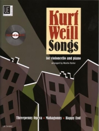 Weill Songs For Cello & Piano Reiter Book + Cd Sheet Music Songbook