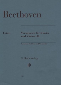 Beethoven Variations For Piano & Cello Sheet Music Songbook