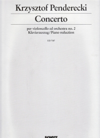 Penderecki Cello Concerto No2 Cello & Piano Sheet Music Songbook