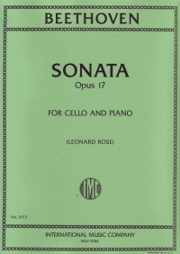 Beethoven Sonata Op 17 Cello Sheet Music Songbook