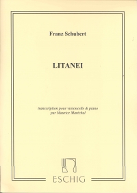 Schubert Litanie Cello & Piano Sheet Music Songbook
