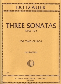 Dotzauer 3 Sonatas Op103 Two Cellos Sheet Music Songbook