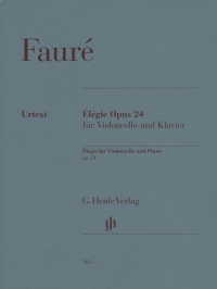 Faure Elegie Op24 Monnier Cello & Piano Sheet Music Songbook
