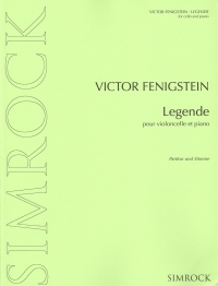 Fenigstein Legende Transcription Cello & Piano Sheet Music Songbook