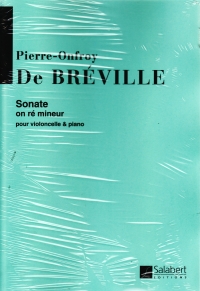 Breville Sonata In D Minor Cello & Piano Sheet Music Songbook