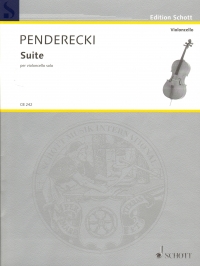 Penderecki Suite Formerly Divertimento Cello Solo Sheet Music Songbook