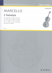 Marcello Sonata G Cello And Piano Sheet Music Songbook
