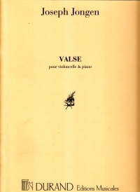 Jongen Valse (waltz) Cello & Piano Sheet Music Songbook