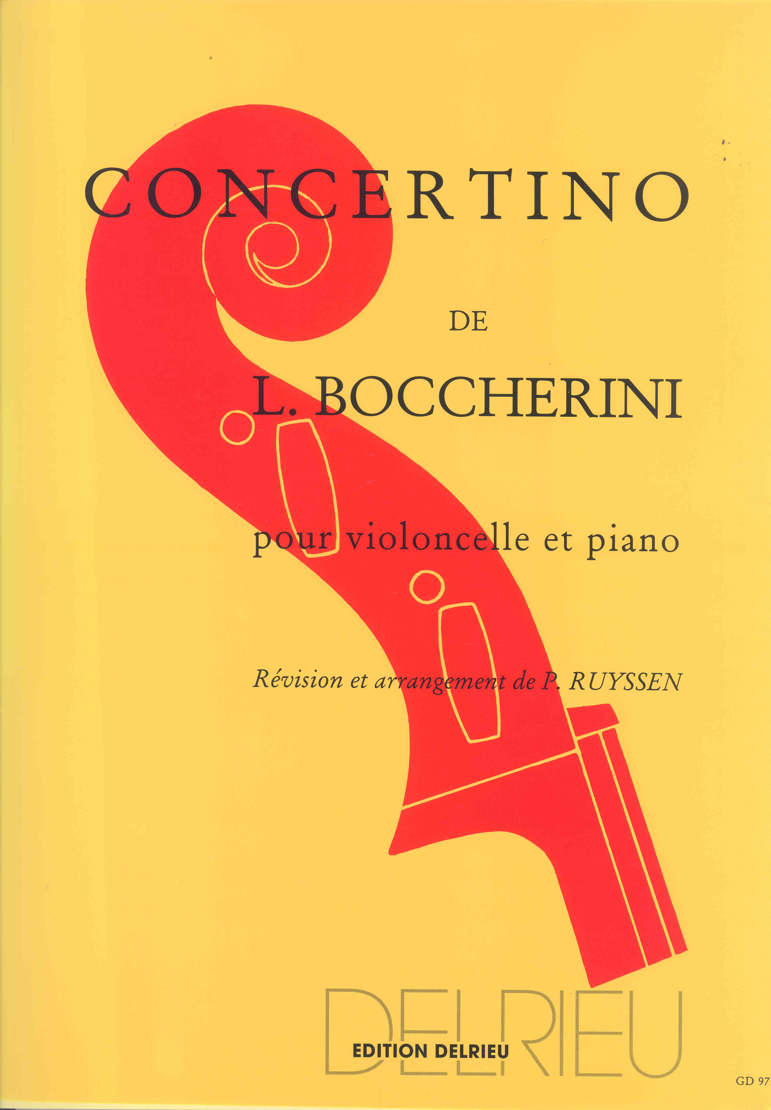 Boccherini Concertino G Major Cello & Piano Sheet Music Songbook