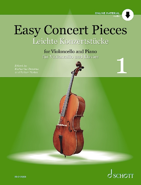 Easy Concert Pieces 1 Cello & Piano + Online Sheet Music Songbook