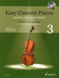 Easy Concert Pieces 3 Cello & Piano + Cd Sheet Music Songbook