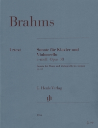 Brahms Sonata For Piano & Cello Emin Op38 Revised Sheet Music Songbook