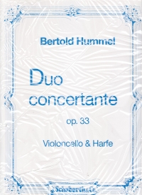 Hummel Duo Concerntante Op 33 Cello & Harp Sheet Music Songbook