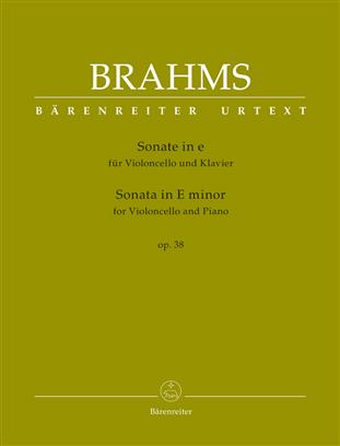 Brahms Sonata Emin Op38 Cello & Piano Sheet Music Songbook