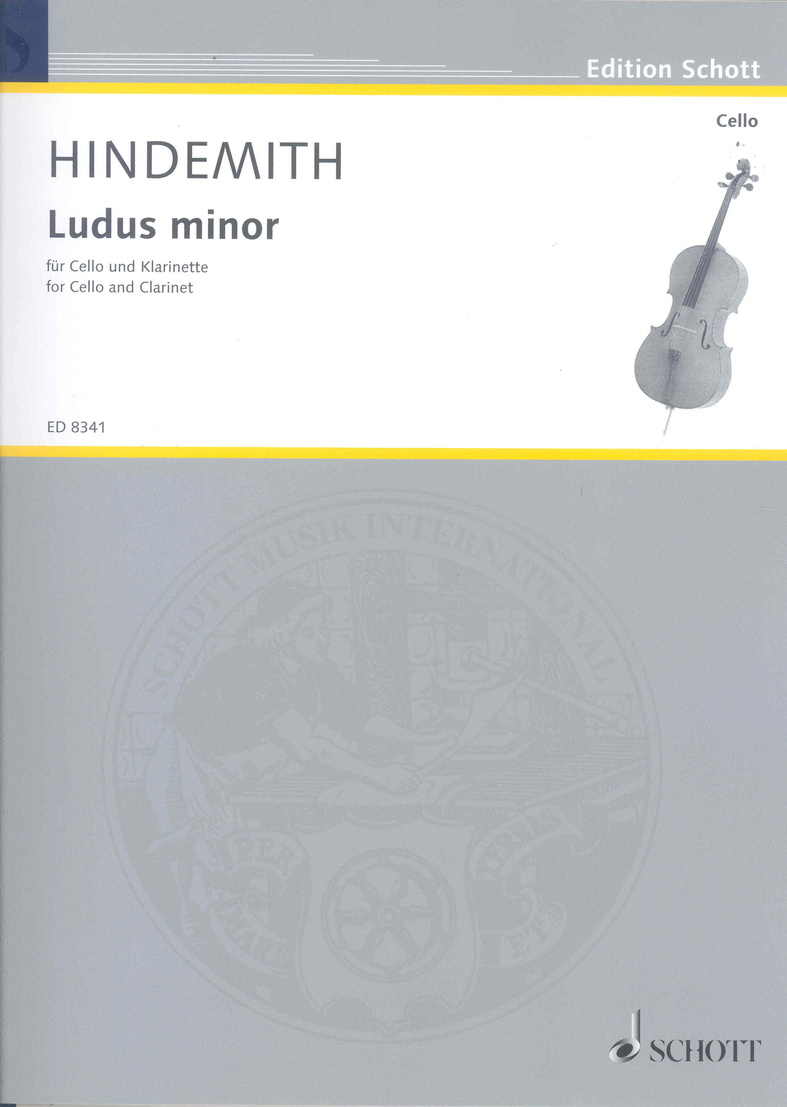 Hindemith Ludus Minor Cello & Clarinet Sheet Music Songbook