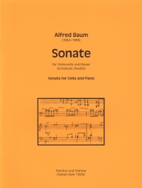 Baum Sonata Cello & Piano Sheet Music Songbook
