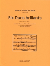 Nisle Six Duos Brillants Op51 Vol 2 Cello & Piano Sheet Music Songbook