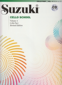 Suzuki Cello School Vol 4 Cello Part & Cd Sheet Music Songbook