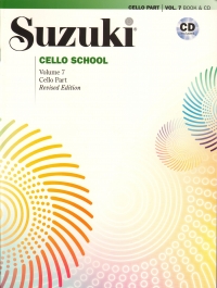 Suzuki Cello School Vol 7 Cello Pt + Cd Revised Sheet Music Songbook