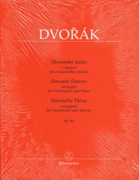 Dvorak Slavonic Dances Op46 Arranged Cello & Piano Sheet Music Songbook