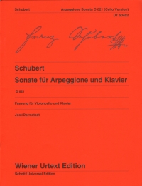 Schubert Arpeggione Sonata D821 Darmstadt Cello Sheet Music Songbook