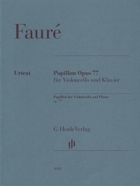 Faure Papillon Op77 Monnier Cello & Piano Sheet Music Songbook