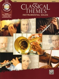 Easy Classical Themes Instrumental Solos Cello +cd Sheet Music Songbook