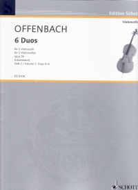 Offenbach 6 Duos Op50 Band 2 2 Cellos Sheet Music Songbook