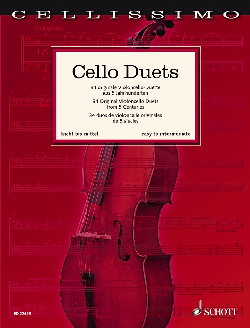 Cello Duets 34 Original Duets From 5 Centuries Sheet Music Songbook