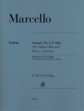 Marcello Sonata No 1 Cello & Basso Continuo Sheet Music Songbook