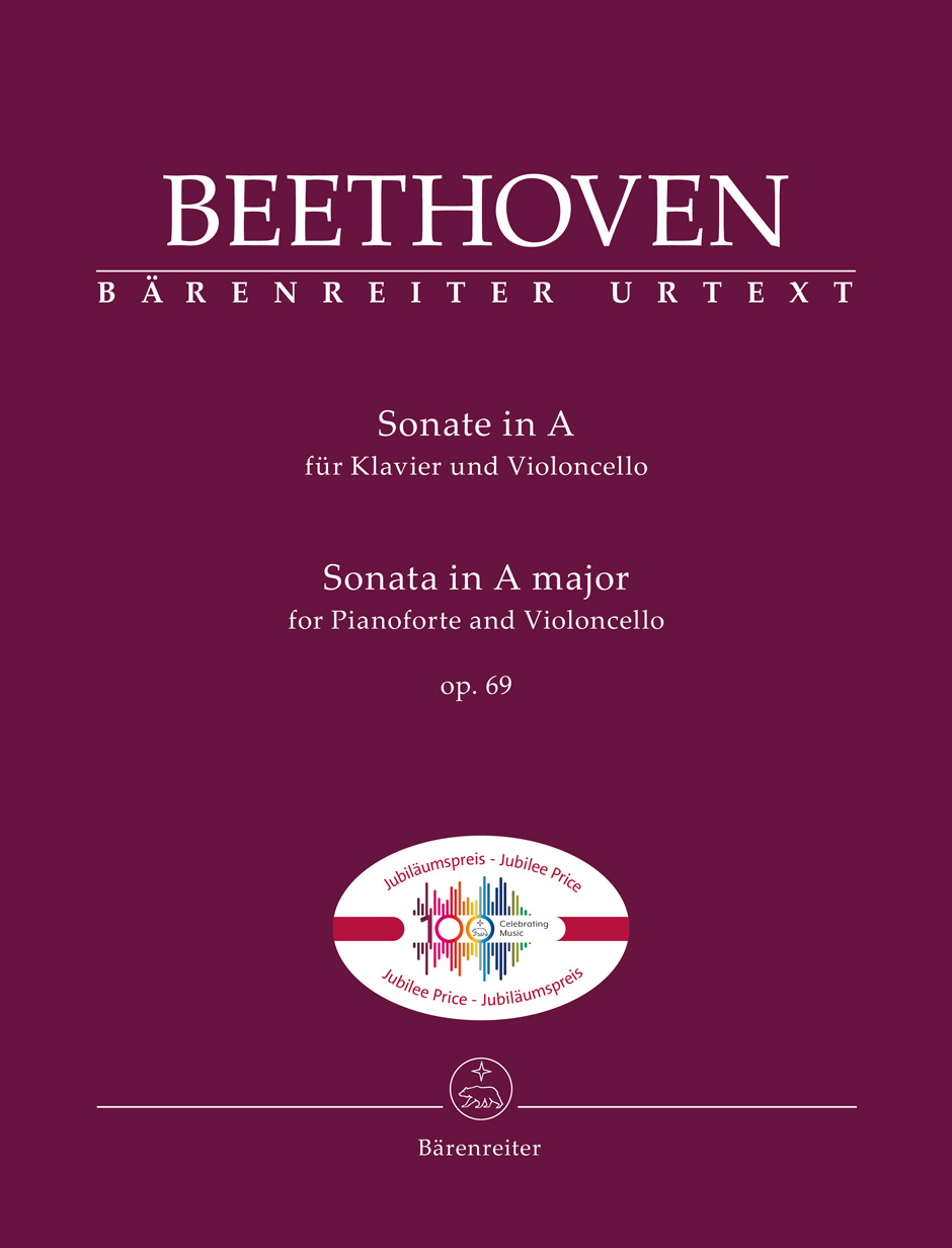 Beethoven Sonata In A For Piano & Cello Op69 Sheet Music Songbook