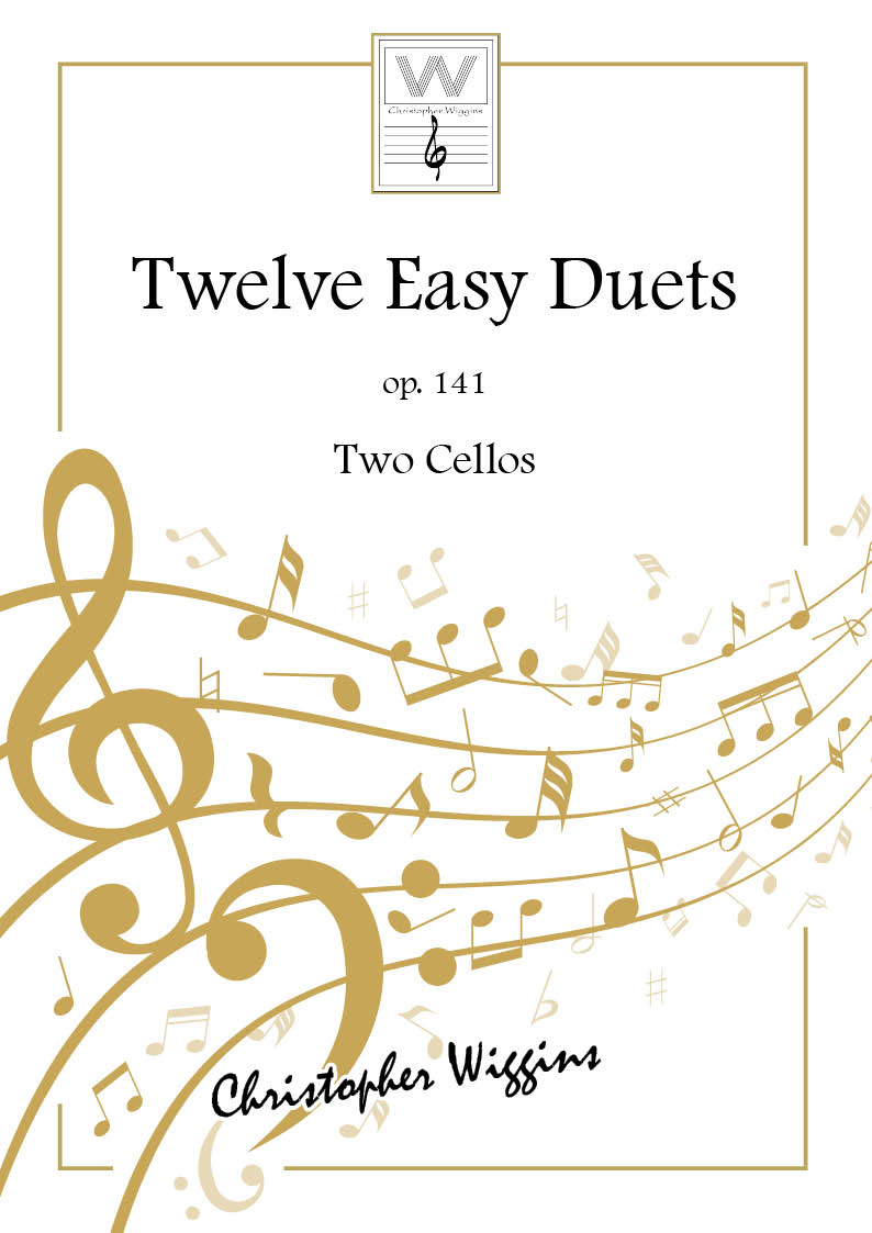 Wiggins Twelve Easy Duets Op141 2 Cellos Sheet Music Songbook