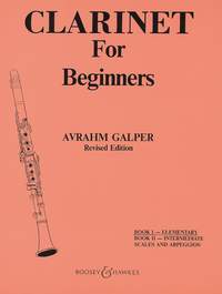 Clarinet For Beginners Book 1 Galper Elementary Sheet Music Songbook