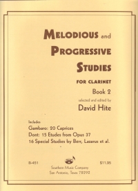 Hite Melodious & Progressive Studies Bk 2 Clarinet Sheet Music Songbook