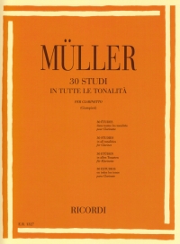 Muller Studies 30 Clarinet Sheet Music Songbook
