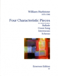 Hurlstone Four Characteristic Pieces Clarinet Sheet Music Songbook