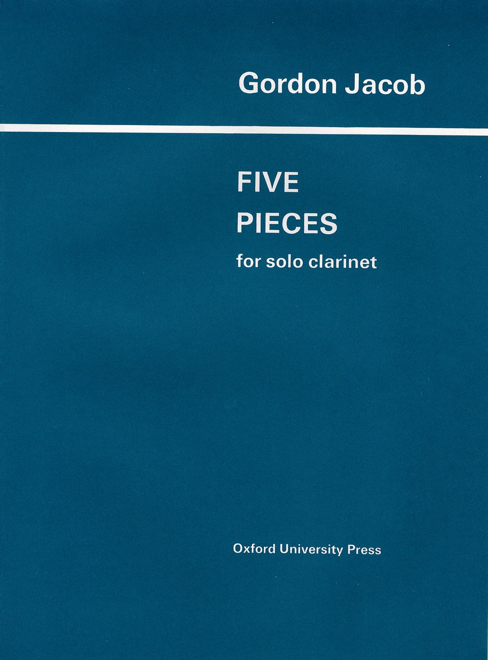 Jacob Five Pieces For Solo Clarinet Sheet Music Songbook