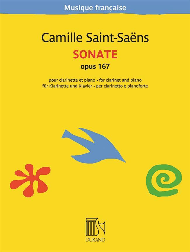 Saint-saens Sonata Op167 Clarinet & Piano Sheet Music Songbook