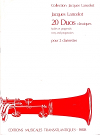 Lancelot 20 Duos Classiques Clarinet Duet Sheet Music Songbook