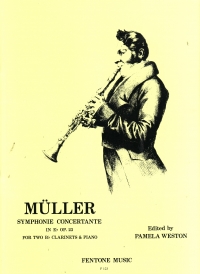 Muller Symphonie Concertante Op23 Eb Clarinet Duet Sheet Music Songbook