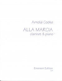 Cooke Alla Marcia Clarinet & Piano Sheet Music Songbook