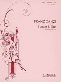 Danzi Sonata Bb Clarinet Sheet Music Songbook