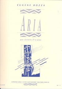 Bozza Aria Clarinet Sheet Music Songbook